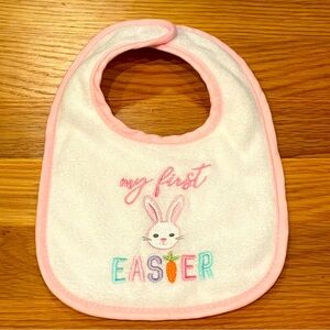 NEW HB First Easter Baby Bib one size pink and white